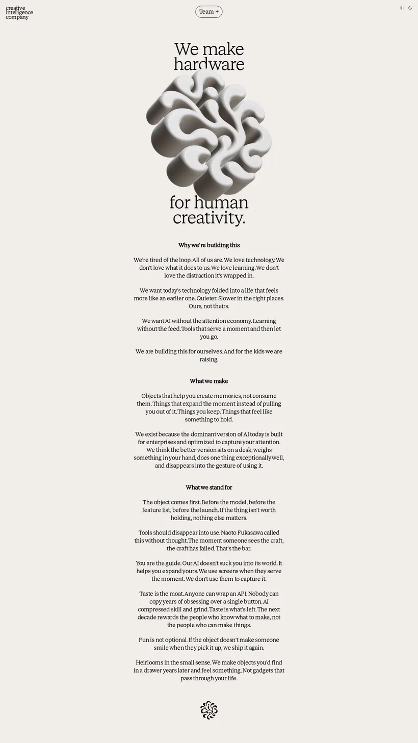 Creative Inc — desktop