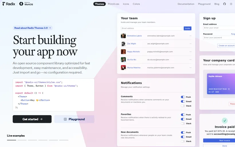 Radix — desktop